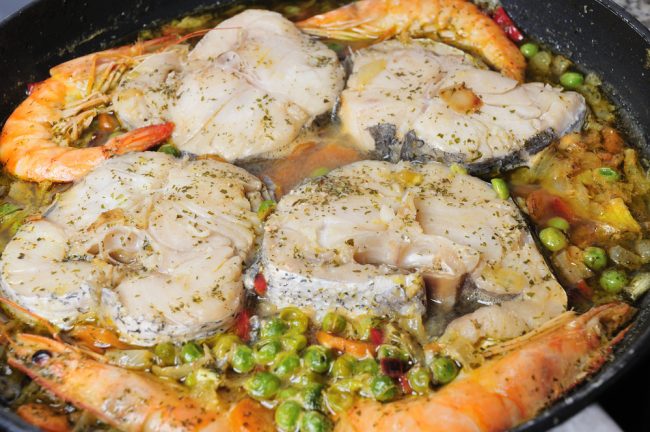 Platos de pescado, merluza a la gallega