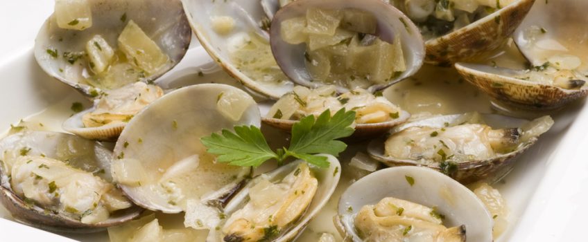 Platos marineros, almejas